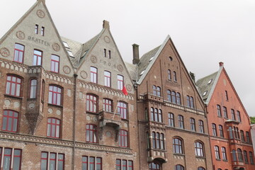Fototapeta na wymiar alte Handelshäuser in Bergen/Norwegen, Bryggen