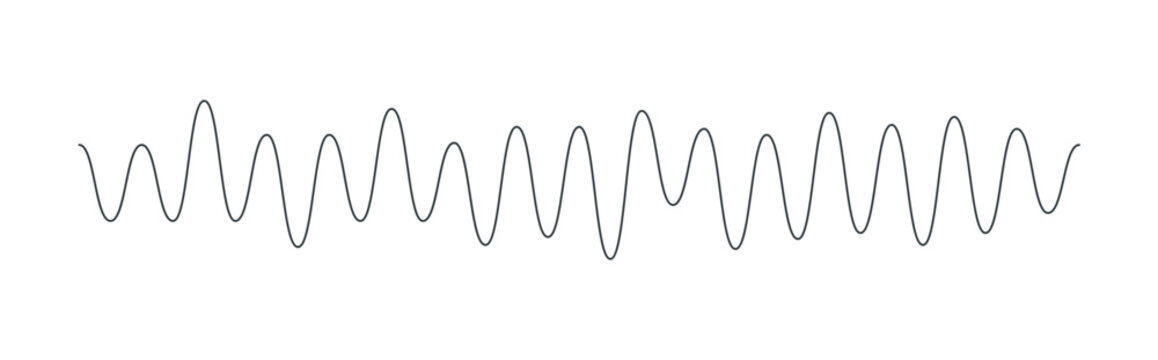 sound waveform pattern for radio podcasts, music player, video editor, voise message in social media chats, voice assistant, recorder. vector illustration