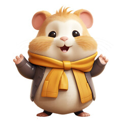 Fototapeta premium Adorable funny chubby cat, ai generative