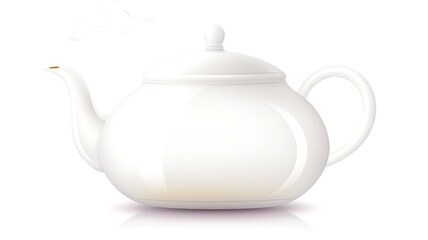 Savor the elegance of tea time with a teapot featuring steam rising. It's the perfect companion for your favorite beverage, enhancing moments of relaxation.
