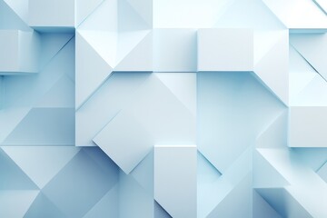 Beautiful And Futuristic Geometric Background For Your Presentation, Featuring Textured Intricate 3D Wall In Light Blue And White Tones