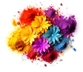 Experience the joyful color splash of Diwali during the festival's powder play celebration. These visuals epitomize the festival's lively spirit and happiness.