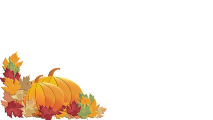 Leaves autumn , thanksgiving, pumpkin day for website, email, greeting card, presentation, ostcard, book, t-shirt, sweatshirt, sticker, book, gift wrap, printables, banner, sublimation
