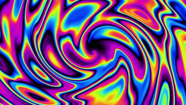 Endless spinning psychedelic Spiral. Seamless 4k looping footage. Abstract helix.. Bright psychedelic colors