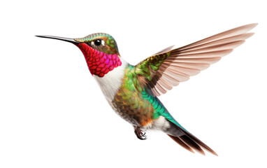Fototapeta premium Hummingbird Running From Hunter on a Clear Surface or PNG Transparent Background.