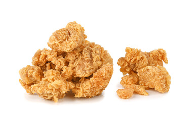 Fried popcorn chicken isolated on transparent background. PNG