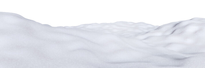 Isolated snow hills landscape. Winter snowdrift background. - Powered by Adobe