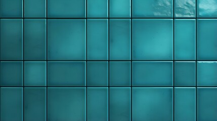 Pattern of Ceramic Tiles in cyan Colors. Top View