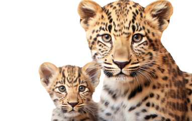 Leopard In the Heart of the Wild Love on a Clear Surface or PNG Transparent Background.
