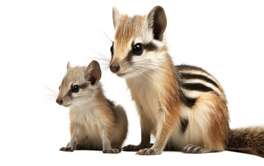 Numbat Running Wild with Love on a Clear Surface or PNG Transparent Background.