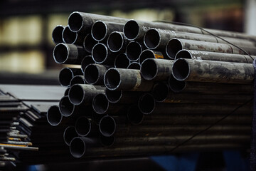 stack of steel pipes