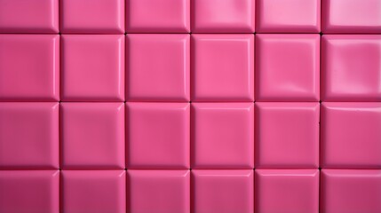 Pattern of Ceramic Tiles in hot pink Colors. Top View