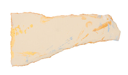 PNG Torn empty old grunge gold  pieces texture painting paper isolated on transparent background.