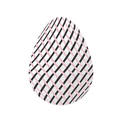 Vector illustration of one Easter egg with a grid pattern isolated on a white background