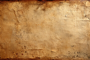Old worn paper, vintage grungy parchment with burnt torn edges - obrazy, fototapety, plakaty
