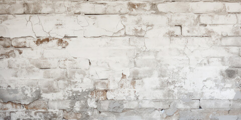 Old white paint texture background, vintage wall with cracked plaster