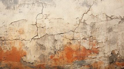 Damaged ancient wall painting, vintage texture background, old fresco