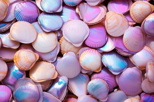 nice background. elegant poster. pearlescent sea shells
