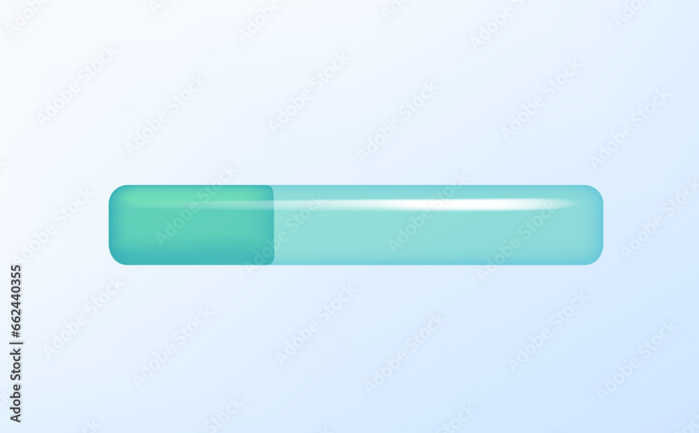 Aufkleber Progress bar. Loading data on site. 3d vector illustration
