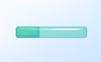 Progress bar. Loading data on site. 3d vector illustration

