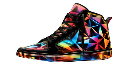 Sneaker Vibes: Futuristic Multicolored Style. Generative ai - obrazy, fototapety, plakaty