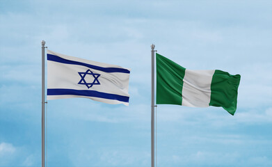 Nigeria national flags, country relationship concept