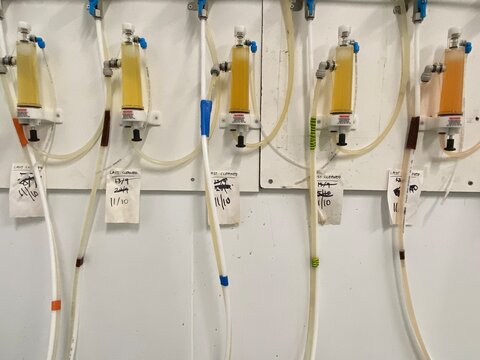 pub bar keg cellar installation and cellar valve float system to pump to bar taps