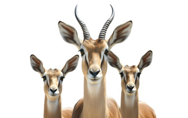 Naklejka na ściany i meble Antelope Wild Love on a Clear Surface or PNG Transparent Background.