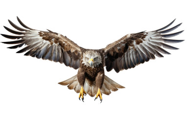 Eagle Racing From Hunter with Passion on a Clear Surface or PNG Transparent Background.