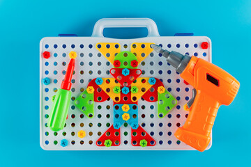 Electric Screwdriver Screw Driving Game Set Cordless Screwdriver Children's Motor Development