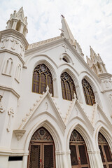 Fototapeta na wymiar San Thome Basilica is a Roman Catholic minor basilica in Chennai, India. It was built in the 16th century by Portuguese explorers, over the tomb of St. Thomas, an apostle of Jesus.