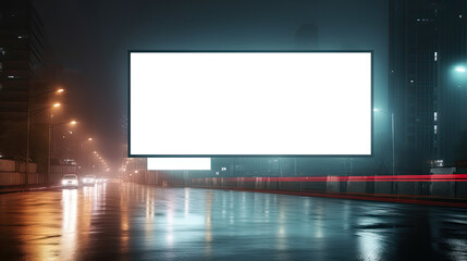 blank white advertisement stand