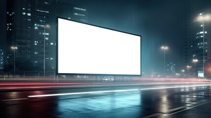 blank white advertisement stand