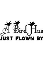 A bird has just flown by