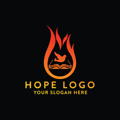 dove hope logo design vector