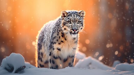 Fototapeta premium snow leopard portrait