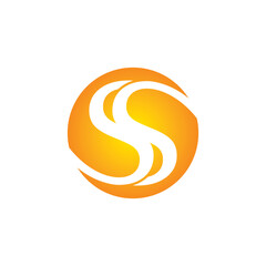 Obraz premium Letter SS typography symbol round circle Logo Design, Brand Identity, flat icon, monogram, business, editable, eps, royalty free image, corporate brand, creative 