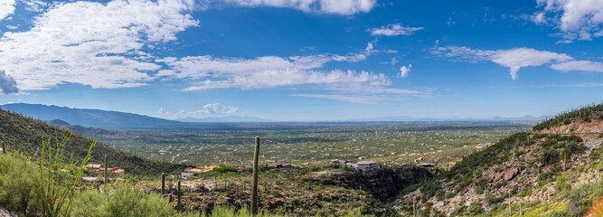 4K Aerial View: Tucson City from Mt. Lemmon Mountain