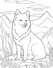 Australian Shepherd Dog coloring page