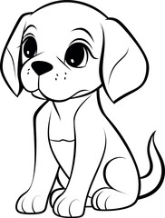 Beagle dog Coloring page