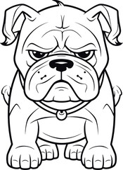 Fototapeta premium Bulldog Coloring page