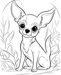 Chihuahua Coloring page for kids