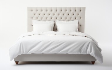 Standard Bed Set Against a White Background