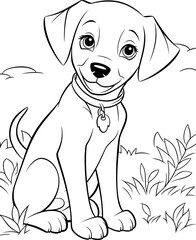Fototapeta premium Labrador Retriever Coloring page