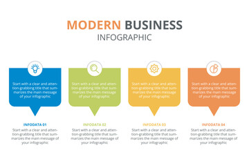 Rectangles infographic with 4 steps, options, parts or processes. Business data visualization.