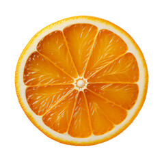 Orange slice isolated on transparent background. Generated by AI