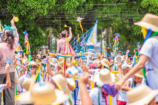 Arraial do Pavulagem is a musical group that develops an artistic and cultural movement that occupies the streets of Belém do Pará with its popular and colorful processions in June and October