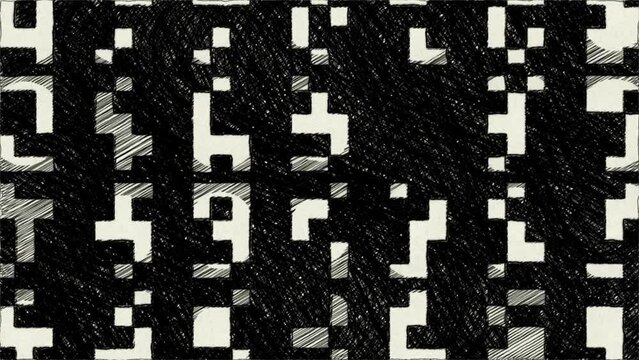 Hand draw animation of blocks