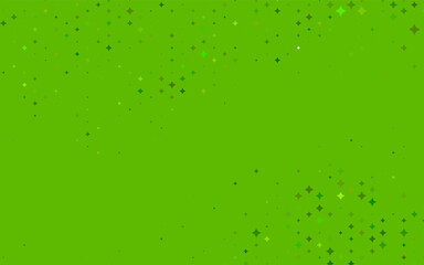 Light Green vector layout with bright stars.