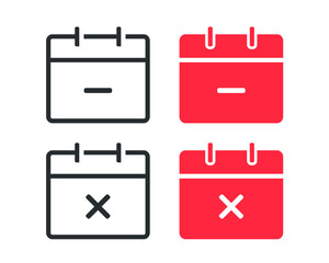 Remove calendar schedule. Illustration vector